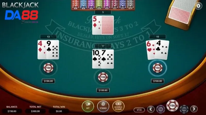 Giới thiệu về sảnh Blackjack tại nhà cái DA88